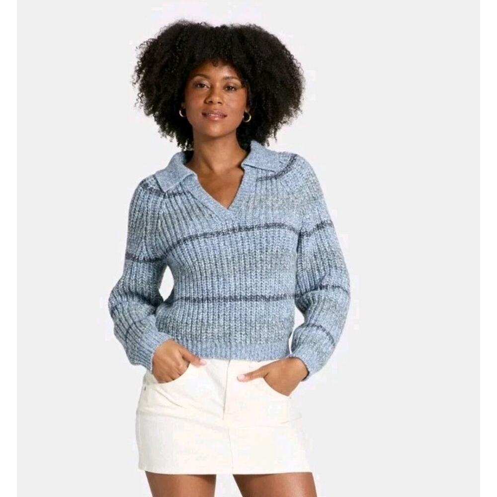 Women's Chunky Polo Collar Pullover Sweater - Universal Thread - Picture 3 of 5